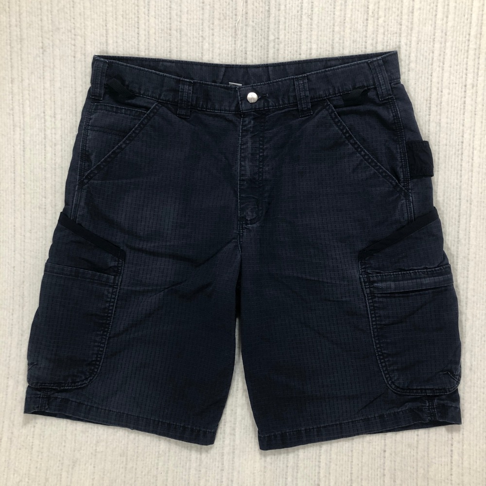 Carhartt Mens Force Tappen Cargo Shorts Navy Blue Ripstop 103645-NVY Size 36